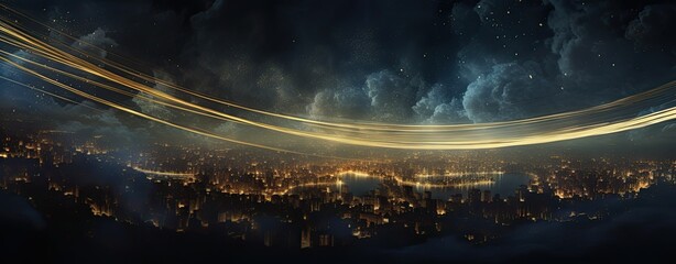 asian city at night