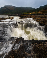 Thor’s Well Oregon, Pacific Ocean, America, USA.