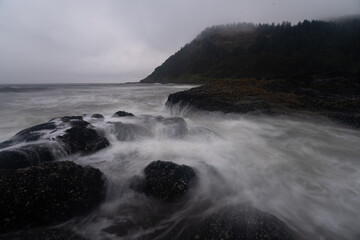 Thor’s Well Oregon, Pacific Ocean, America, USA.