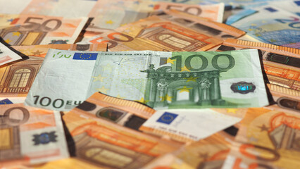 Obraz na płótnie Canvas euro notes background