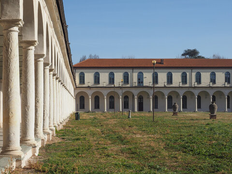 La Certosa former monastery and insane asylum entrance portal in