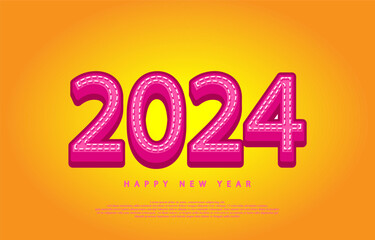 smooth and beautiful textured numbers for 2024 new year numbers celebration.