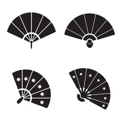 hand-held fan icon logo vector design template
