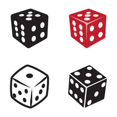 dice icon logo vector design template