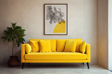 modern living room with sofa