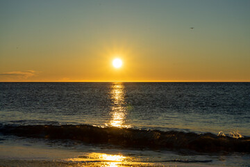 Sunrise over Mediterranean Sea, Costa del Sol, Malaga, Spain