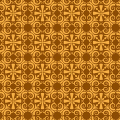Vintage gold decoration pattern. batik pattern. vector illustration