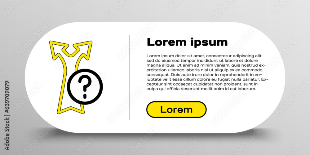 Poster line arrow icon isolated on white background. direction arrowhead symbol. navigation pointer sign. c