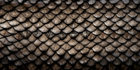 Fototapeta premium Nature's Armor - Captivating Texture of Scales - Generative AI