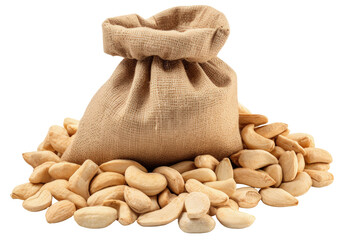 sack of peanuts isolated on transparent