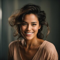 Beautiful business young woman happy and smiling