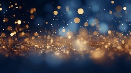 Photo of a vibrant blue and gold abstract background with a dreamy, blurred effect