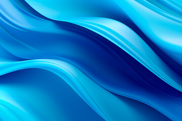 Abstract background of blue waves and glow. Paint strokes