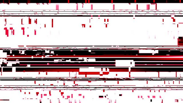 Damaged TV screen. Red glitch distortion