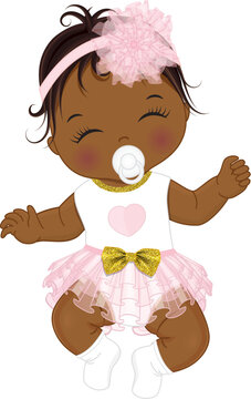 baby girl pink tutu dress clip art preview