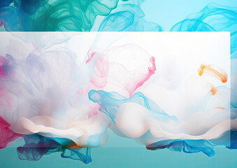 Abstract Colorful Liquid Smoke Swirling Background