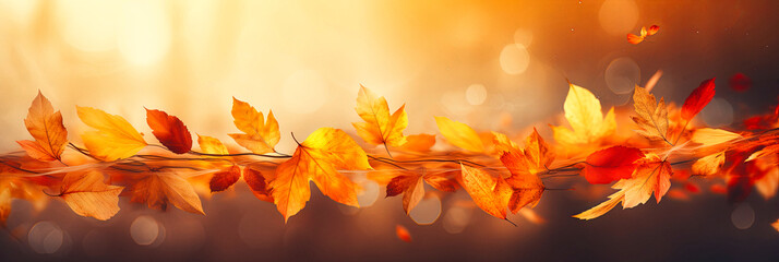 Autumn Abstract Panoramic Banner 9