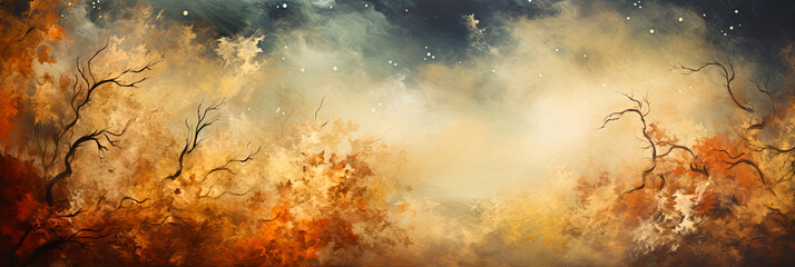 Autumn Abstract Panoramic Banner 41