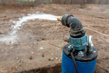 The service service drilled a well to supply technical fresh water for construction.