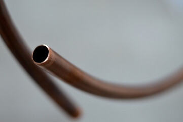 Air conditioning copper pipes tubes without  the black rubber cover, copper tubing  is most often...