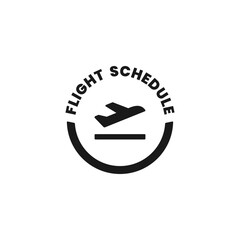 flight schedule icon or flight schedule label vector isolated. Best flight schedule icon for mobile apps, websites, holiday vouchers design element, and more.