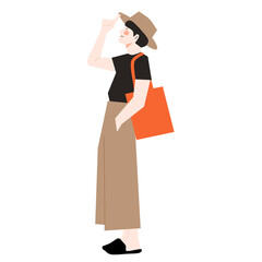 woman with shopping bags