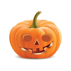 vector pumpkin for halloween isolated on white background