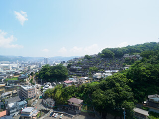 Fototapeta na wymiar 高台から見た街　長崎市