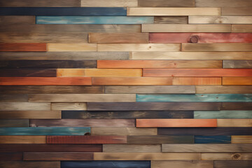 multicolored thin wooden planks texture