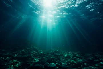 Foto op Aluminium Inside the ocean, dark side of the ocean, mystic water in the ocean © Uliana