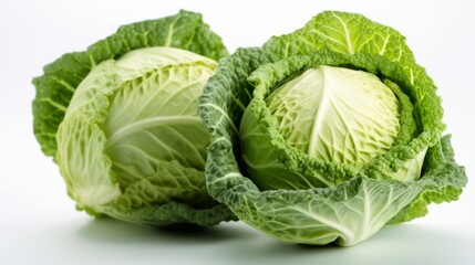 Cabbage on the background. Created with Generative AI technology.