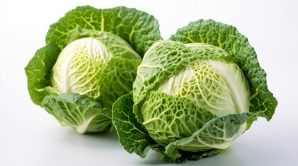 Cabbage on the background. Created with Generative AI technology.