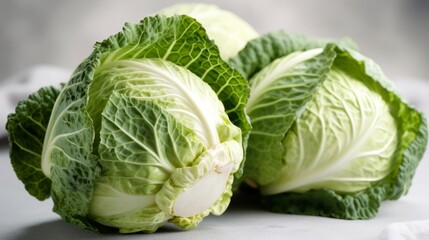 Fototapeta premium Cabbage on the background. Created with Generative AI technology.