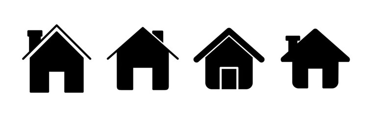 Home icon vector. House vector icon