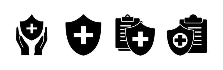 Health insurance icon vector. medical insurance icon