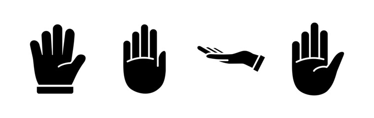 Hand icon vector. hand symbols. palm
