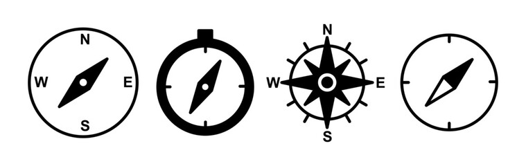 Obraz premium Compass icon vector. navigation icon