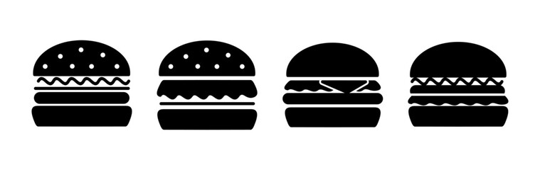 Burger icon vector. hamburger logo icon. fast food icon