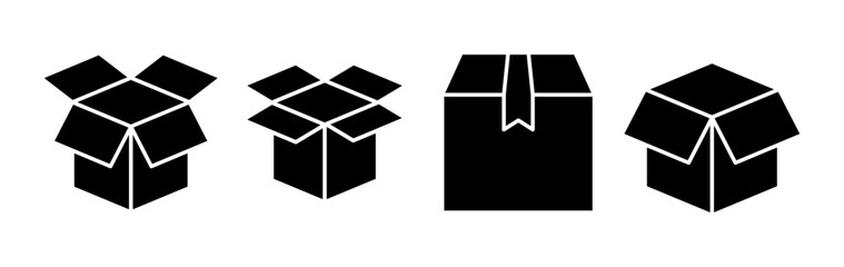 Box icon vector. Box sign. delivery package. parcel box.