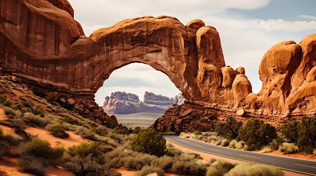 Red rock arches – Generative AI