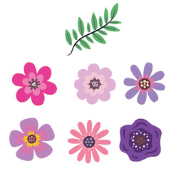 Vector de flores para utilizar en proyectos