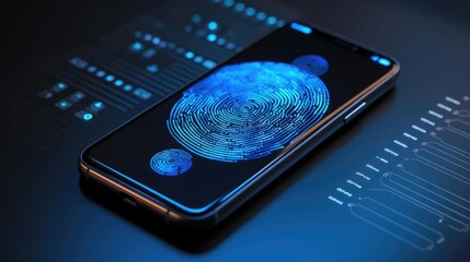 Digital identity and cybersecurity of personal data safety on digital storage or wallet concept