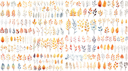 A Big watercolor floral package collection. Use by fabric, fashion, wedding invitation, template, poster, romance, greeting, spring, bouquet, pattern, decoration and textile.