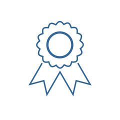 Badge Rosette Stamp Icon Vector Design Template. Editable Stroke.