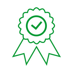 Badge Rosette Stamp Icon Vector Design Template. Editable Stroke.