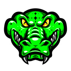 aligator head crocodile vector mascot
