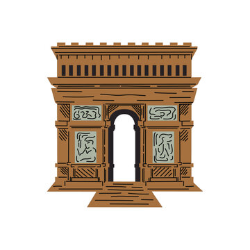 Indonesian element icon map and landmarks symbols and objects