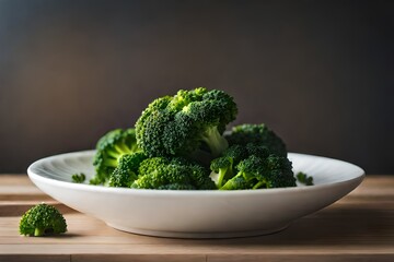 broccoli on a plate  GENERATIVE AI