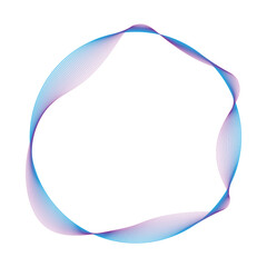 Round frame, dynamic curved lines for technology concepts, user interface design, web design.