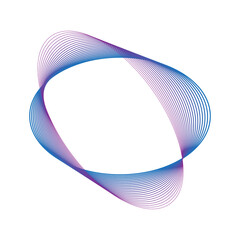 Round frame, dynamic curved lines for technology concepts, user interface design, web design.